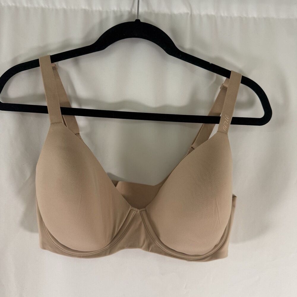 Smoothez Aerie Bra Women's 36D Beige Padded Underwired Stretch Hook Eye